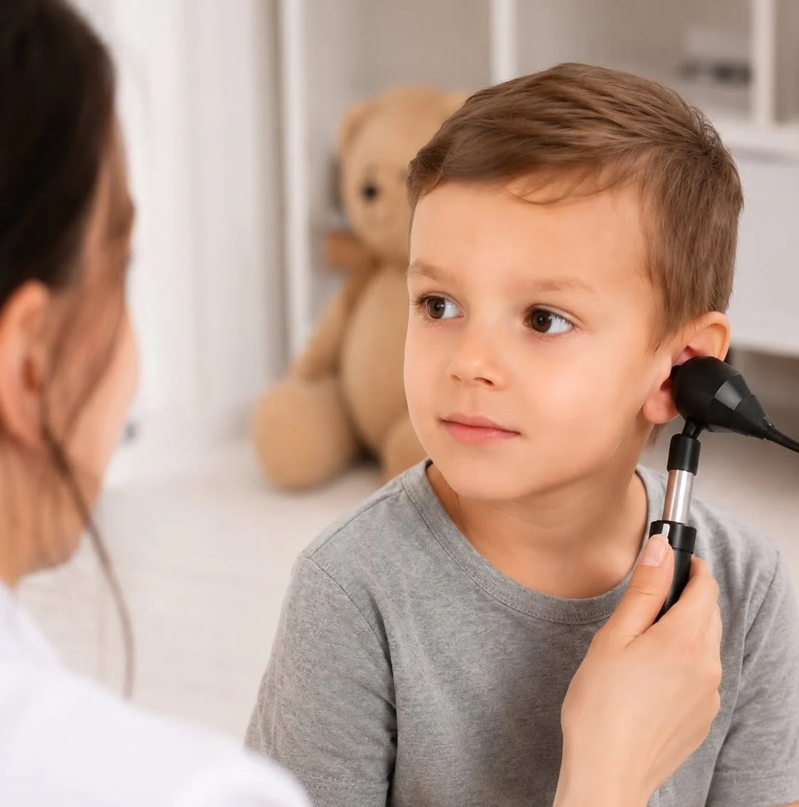 petit garçon en consultation audio